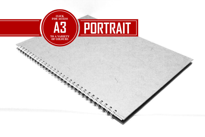 A3 Classic Patterned Bergung Pig - 100% Recycled White 150gsm Cartridge Paper 35 Leaves Portrait