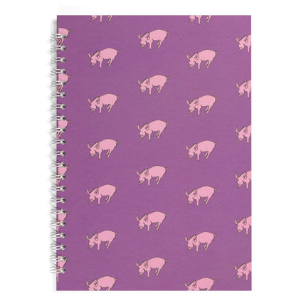 A4 Posh Patterned Cappuccino Pig -  Brown 180 gsm Cartridge Paper 30 leaves Portrait