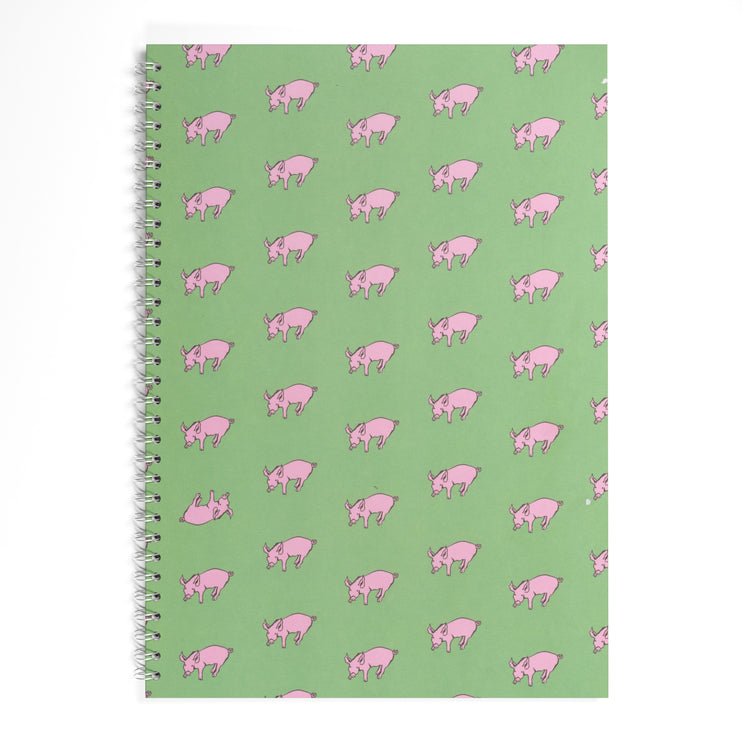 A3 Classic Patterned Bergung Pig - 100% Recycled White 150gsm Cartridge Paper 35 Leaves Portrait