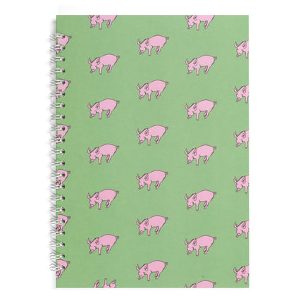 A4 Posh Patterned Cappuccino Pig -  Brown 180 gsm Cartridge Paper 30 leaves Portrait