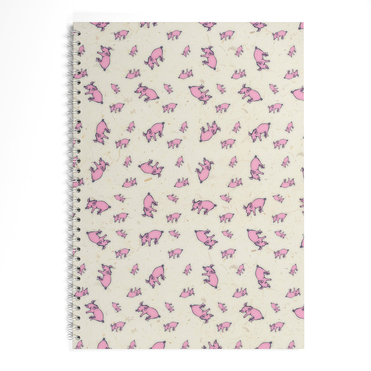 A3 Classic Patterned Bergung Pig - 100% Recycled White 150gsm Cartridge Paper 35 Leaves Portrait