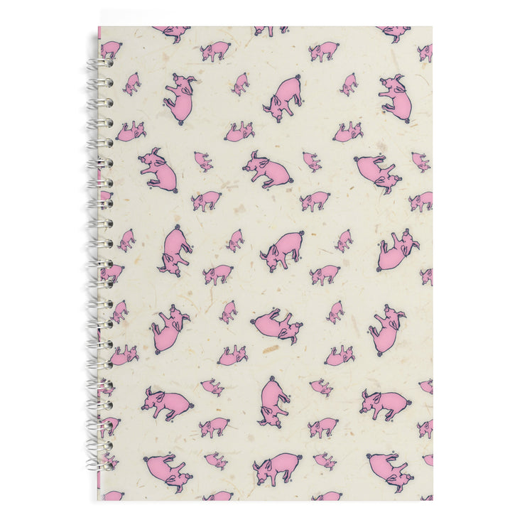 A4 Classic Patterned Bergung Pig - 100% Recycled White 150gsm Cartridge Paper 35 Leaves Portrait